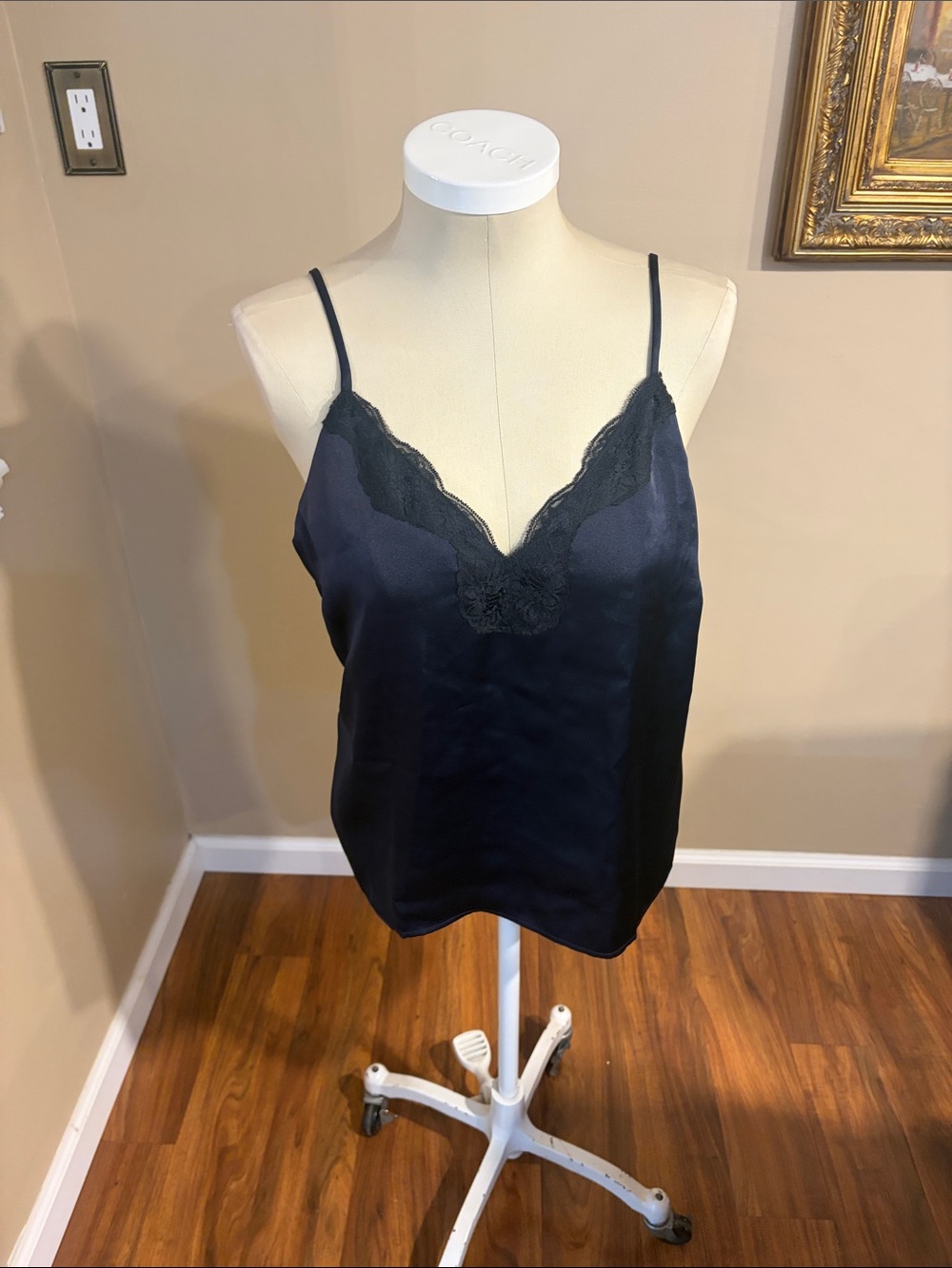 Express Navy Blue Lace-Trim Cami
